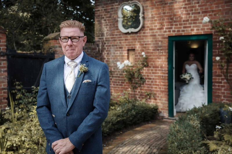 First Look - Gaynes Park wedding Photography