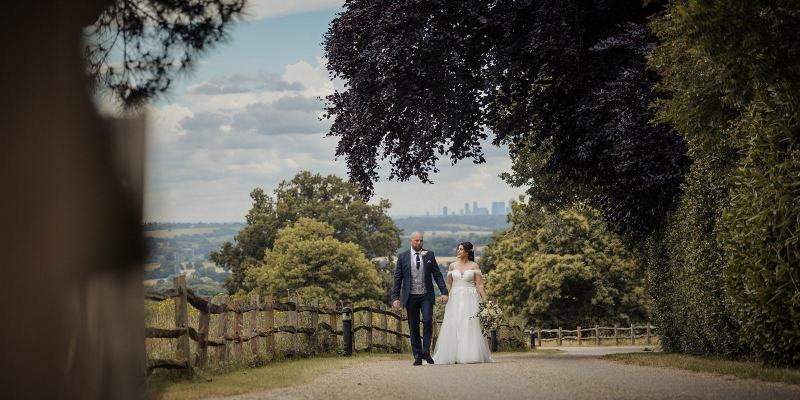 Gaynes Park Bride and Groom