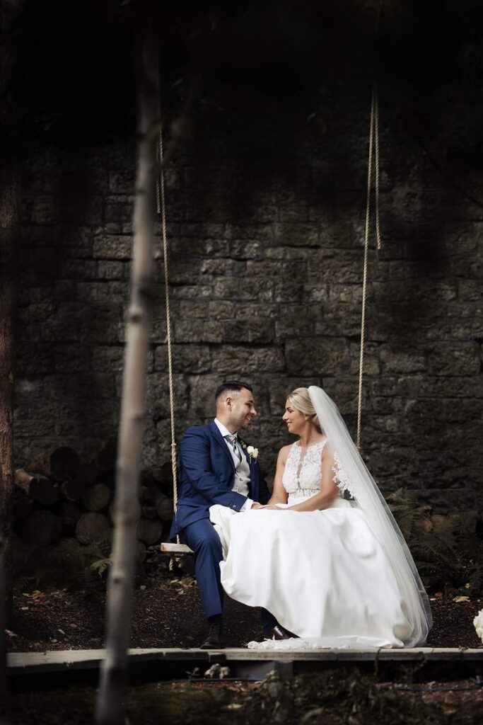The famous swing at the Orangery wedding venue