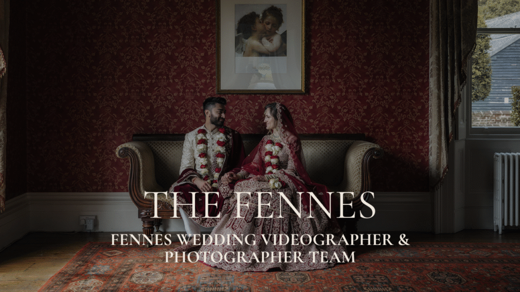 Fennes wedding photography and videography; Fennes wedding photographer; Hindu wedding at Fennes Bocking featuring a couple in traditional Indian dress.